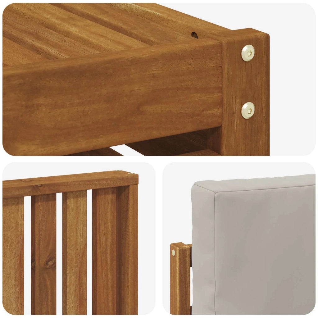 Set di divani da esterno 7 pcs Grigio Naturale e Chiaro 3374446
