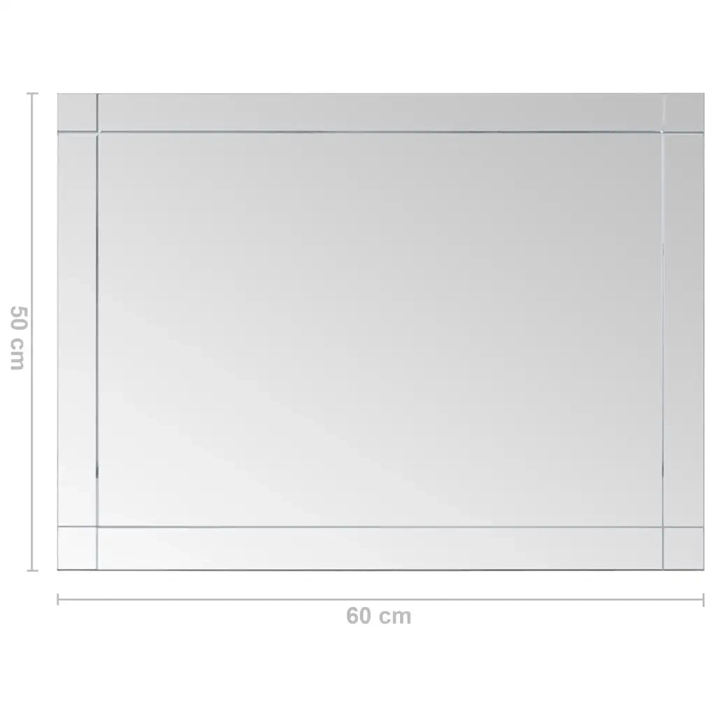 Specchio da Parete-Specchio a Muro-Specchio Decorativo 60x50 cm in Vetro