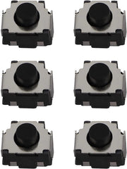 Microschakelaar L R Knop - 6 pezzi - Tastiera tattile - Bumper - Nero - Adatto per Nintendo Switch 2DS 3DS XL - Incluso - Codice del prodotto: 123456