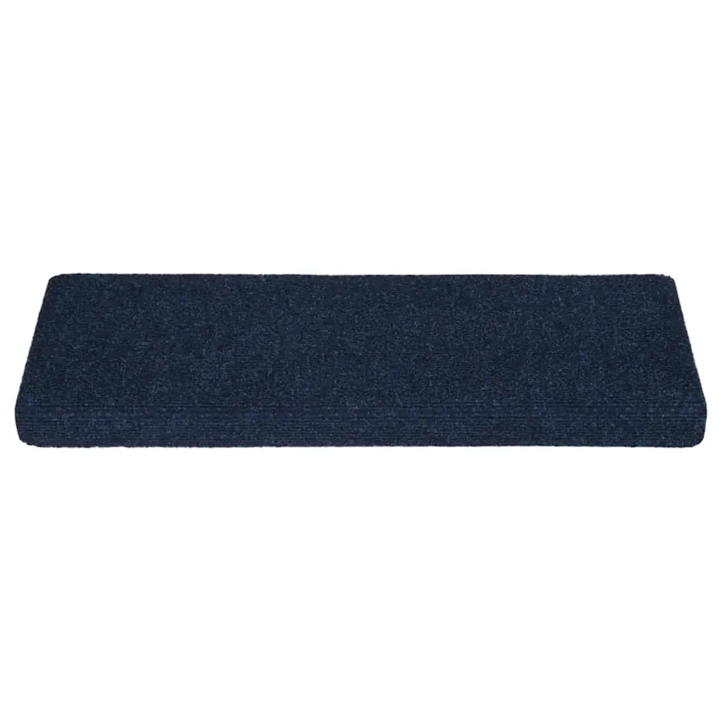 Tappetini per scale autoadesivi 15 pz 65x21x4 cm blu navy bordo rettangolare 326191