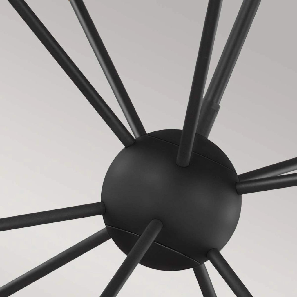 Lampadario moderno nero oro Jax 10xG9 LED 3W Feiss