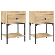 Set di 2 Comodini | Armadio da Notte | Mobiletto da notte Rovere Sonoma 40,5x31x60 cm in Legno Multistrato