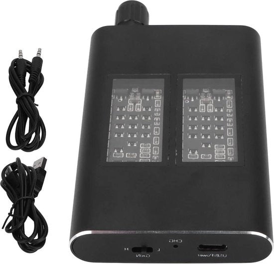 Altoparlante Hi-Fi Amplificatore 2 Canali Amplificatore con Regolazione del Volume - Potenziamento del Basso 16-600Ω - Regolazione del Volume - Scatola in Alluminio Durato.