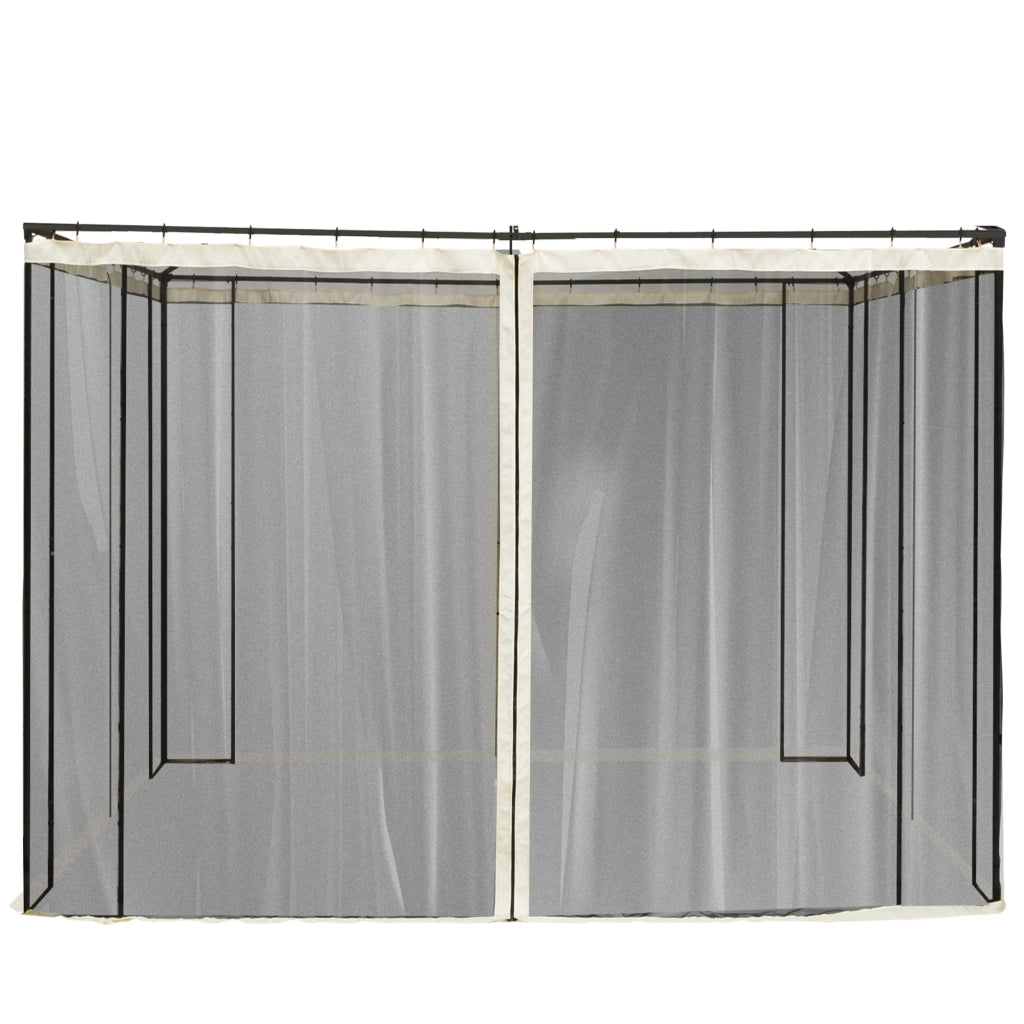 Zanzariera per Gazebo 3x3 4 Pareti con Cerniera ¨C zephmum ¨C Nero