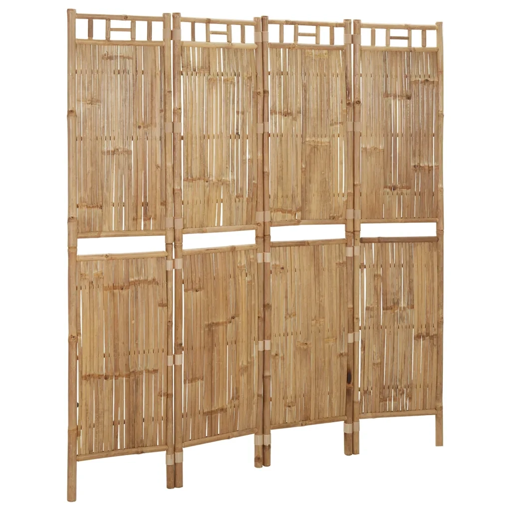 Divisorio Ambienti | Divider per stanze | Paravento a 4 Pannelli in Bamb¨´ 160x180 cm