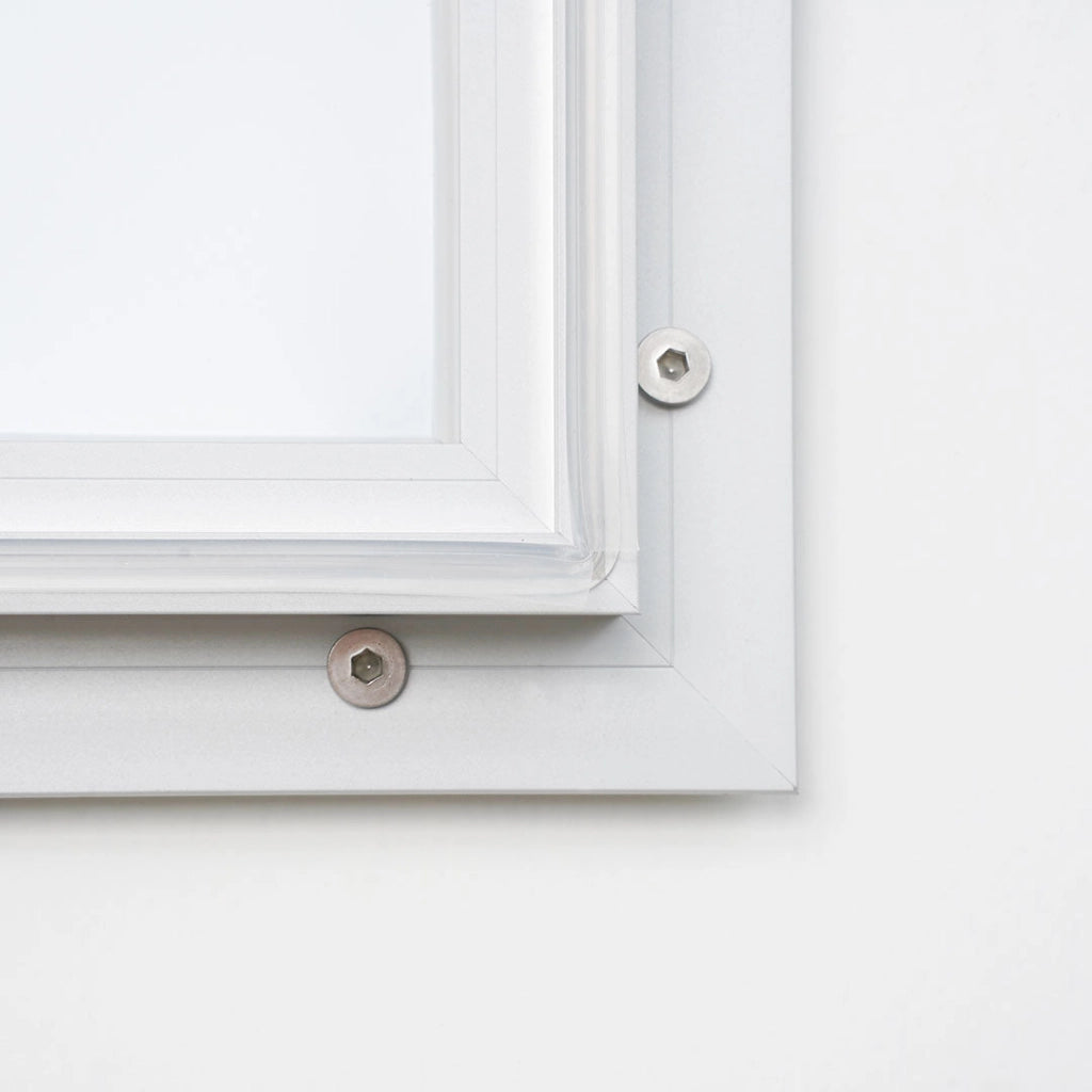 Bacheca da Esterno con Apertura a Ribalta 58,5x76x4,7 cm in Alluminio Grigio Chiaro