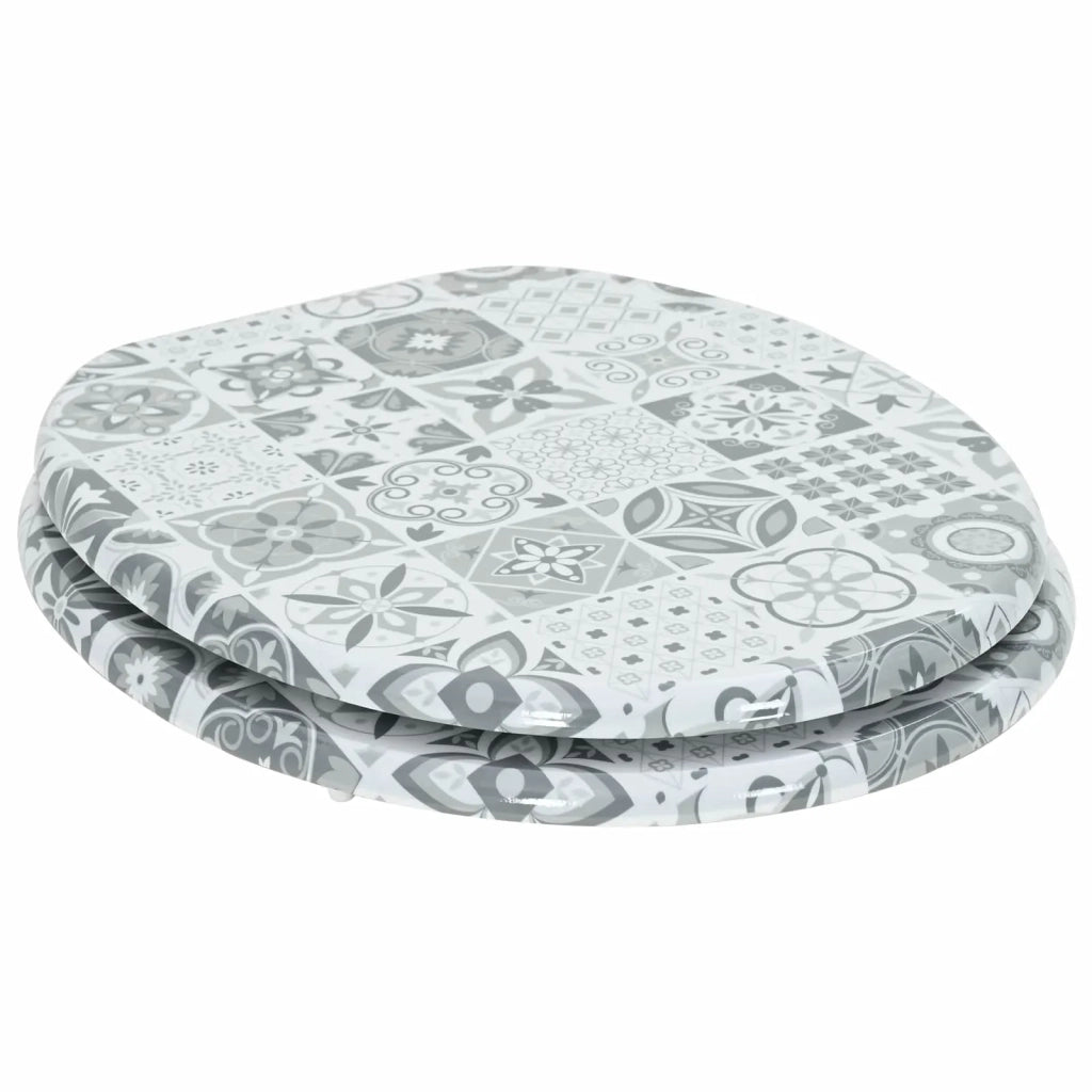 Sedile per toilette con chiusura morbida Grigio 44 x 38 cm 42027202