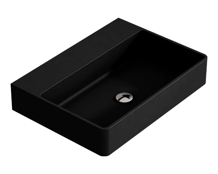 Lavabo da appoggio Solid Surface ALICANTE - nero