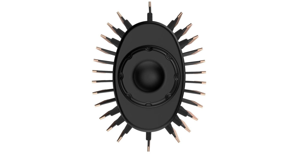 Ga.ma GH4001 Stylish Keration Line Spazzola Asciugacapelli 1100W Ionizzazione 3 Temperature colore Nero Oro