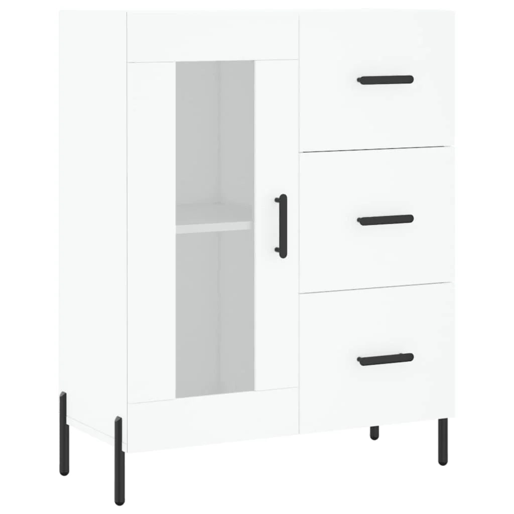 Buffet credenza cassettiera armadio mobile contenitore organizer cucina soggiorno salotto alto 69,5 x 34 x 180 cm legno ingegnerizzato bianco 02_0032618