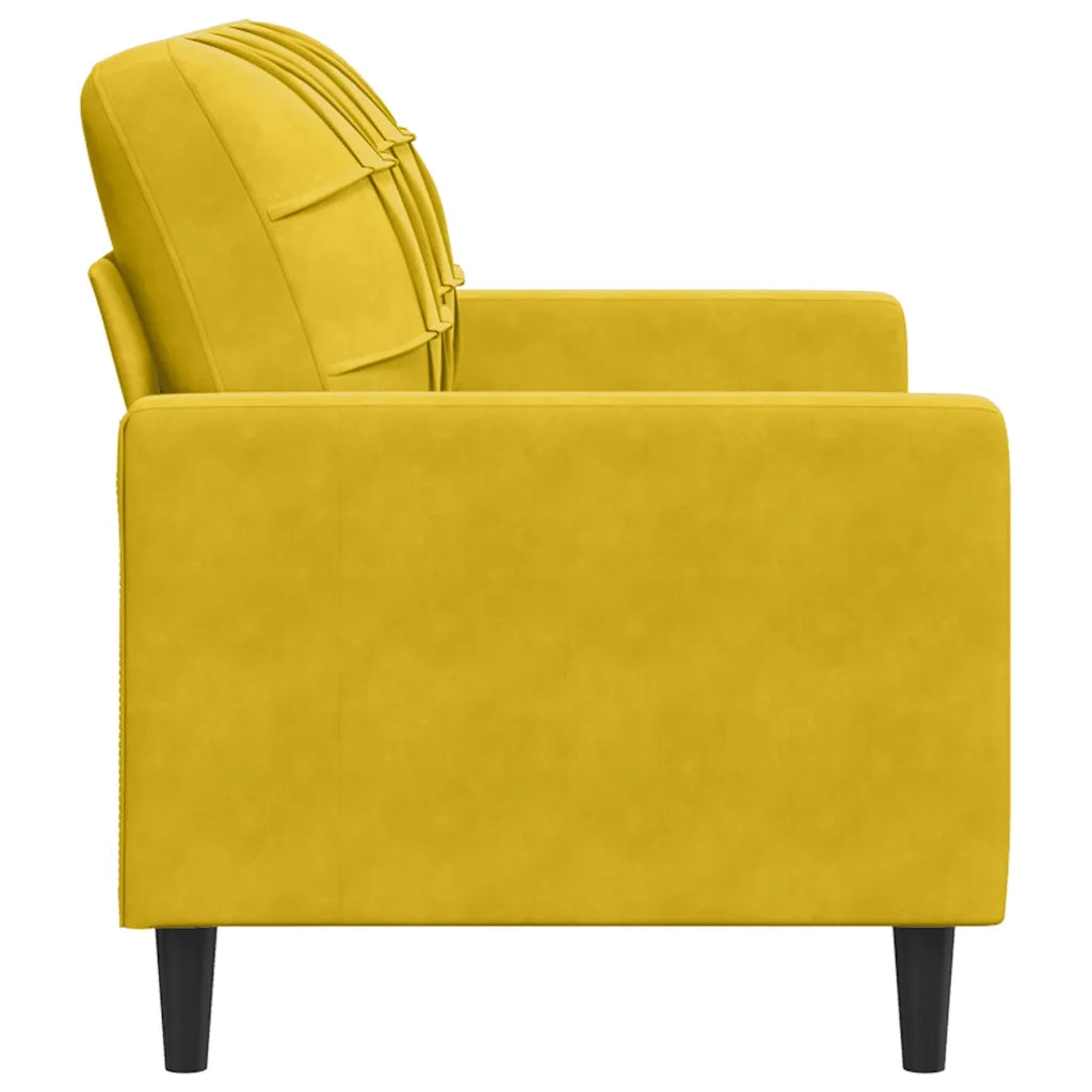 Divano a 2 Posti giallo 120 cm in Velluto 4007620