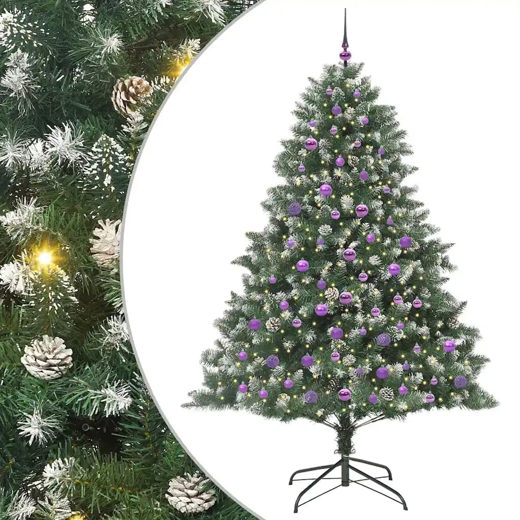Albero di Natale | Decorazioni natalizie artificiale con 300 LED Verde 210 cm