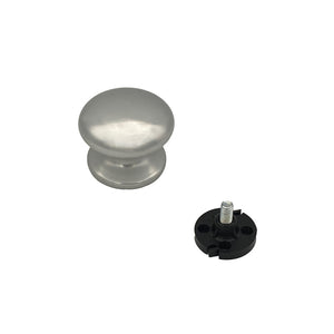 Pomolo fisso per porta SAGUATTI 173/70AB in alluminio argento lucido