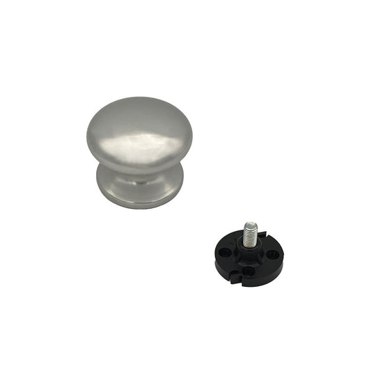 Pomolo fisso per porta SAGUATTI 173/70AB in alluminio argento lucido