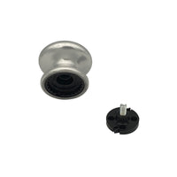 Pomolo fisso per porta SAGUATTI 173/70AB in alluminio argento lucido