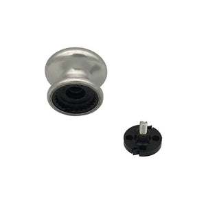 Pomolo fisso per porta SAGUATTI 173/70AB in alluminio argento lucido