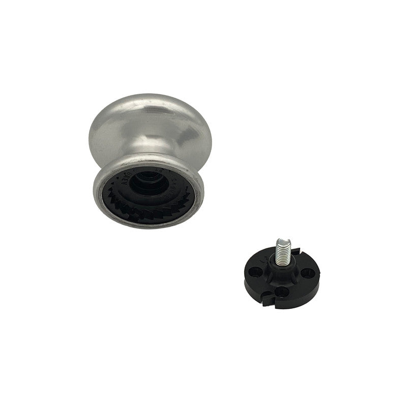 Pomolo fisso per porta SAGUATTI 173/70AB in alluminio argento lucido