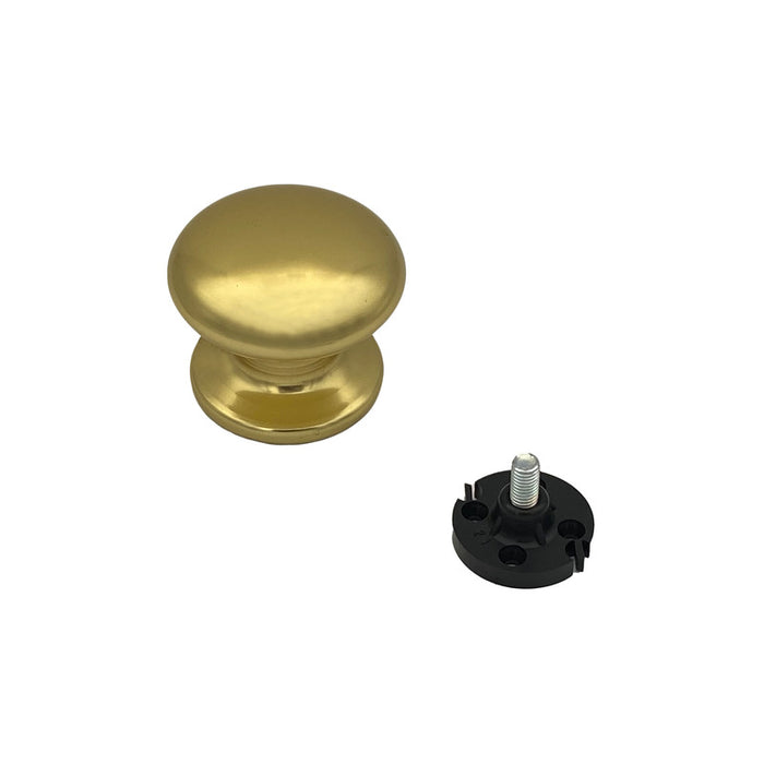 Pomolo fisso per porta SAGUATTI 173/70BB in alluminio oro lucido