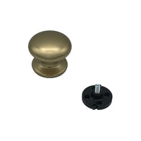 Pomolo fisso per porta SAGUATTI 173/70CB in alluminio bronzo lucido