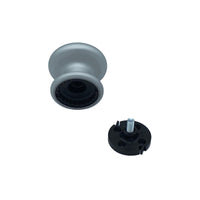 Pomolo fisso per porta SAGUATTI 173/70EB in alluminio argento satinato