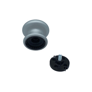 Pomolo fisso per porta SAGUATTI 173/70EB in alluminio argento satinato