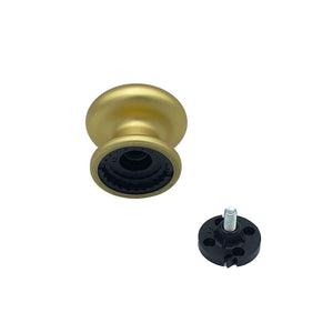 Pomolo fisso per porta SAGUATTI 173/70FB in alluminio oro satinato