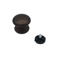 Pomolo fisso per porta SAGUATTI 173/70IB in alluminio marrone opaco