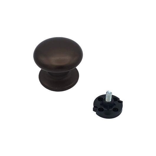 Pomolo fisso per porta SAGUATTI 173/70IB in alluminio marrone opaco