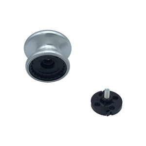 Pomolo fisso per porta SAGUATTI 173/80AB in alluminio argento lucido