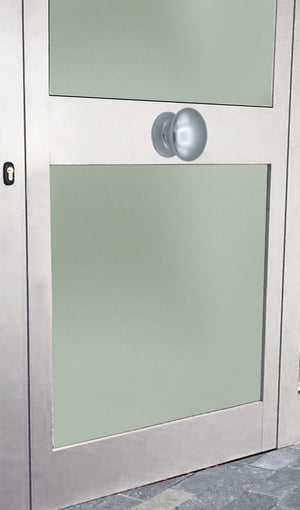 Pomolo fisso per porta SAGUATTI 173/80AB in alluminio argento lucido