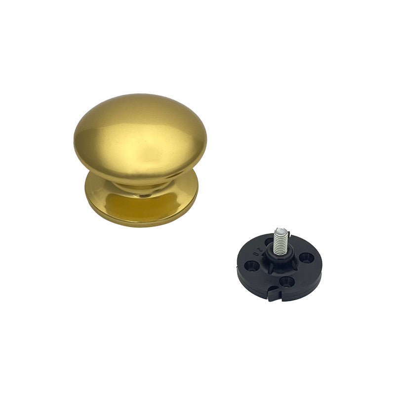 Pomolo fisso per porta SAGUATTI 173/80BB in alluminio oro lucido