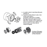 Pomolo fisso per porta SAGUATTI 173/80CB in alluminio bronzo lucido