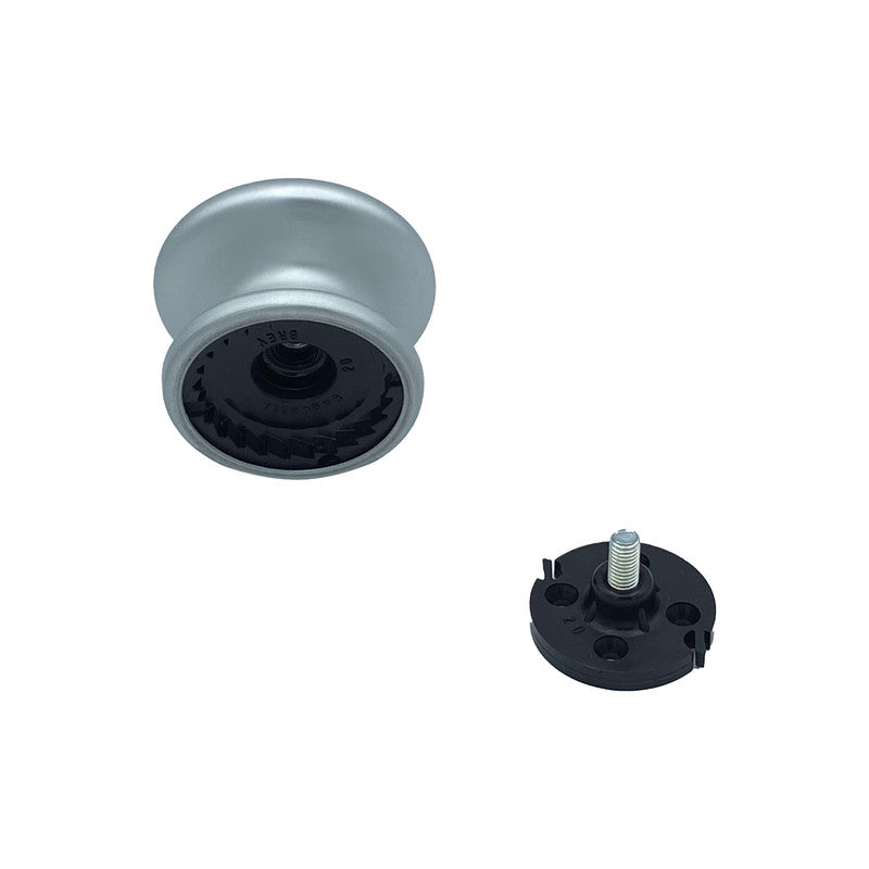 Pomolo fisso per porta SAGUATTI 173/80EB in alluminio argento satinato