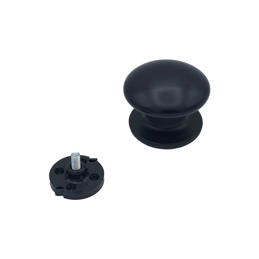 Pomolo fisso per porta SAGUATTI 173/80ZB in alluminio nero opaco