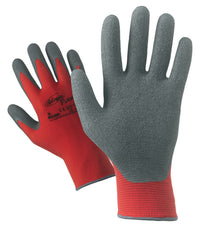 guanti nylon/lattice rosso/grigio tg.10 cod:ferx.17308