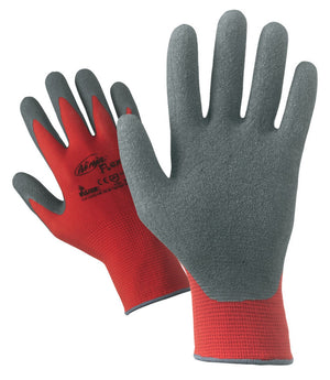 guanti nylon/lattice rosso/grigio tg.10 cod:ferx.17308