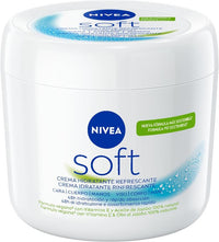 NIVEA SOFT 500 ML CREMA IDRATANTE CORPO VISO E MANI ASSORBIMENTO RAPIDOVITAMINA E E OLIO DI JOJOBA PELLE FRESCA E LUMINOSA