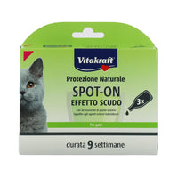 VITAKRAFT SPOT - ON NATURALE ANTIPARASSITARIO PER GATTI 3 FIALE DURATA 9 SETTIMANE