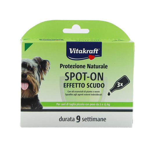 VITAKRAFT SPOT - ON NATURALE PER CANI TAGLIA PICCOLA DA 12 A 15 KG 3 FIALE DURATA 9 SETTIMANE