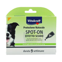 VITAKRAFT SPOT - ON NATURALE ANTIPARASSITARIO PER CANI TAGLIA MEDIA DA 15 A 30 KG 3 FIALE DURATA 9 SETTIMANE