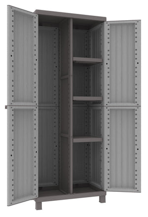 armadio terry "cwood" 2ante cm 68x39x170h tre ripiani con portascope 3680 cod:ferx.17314