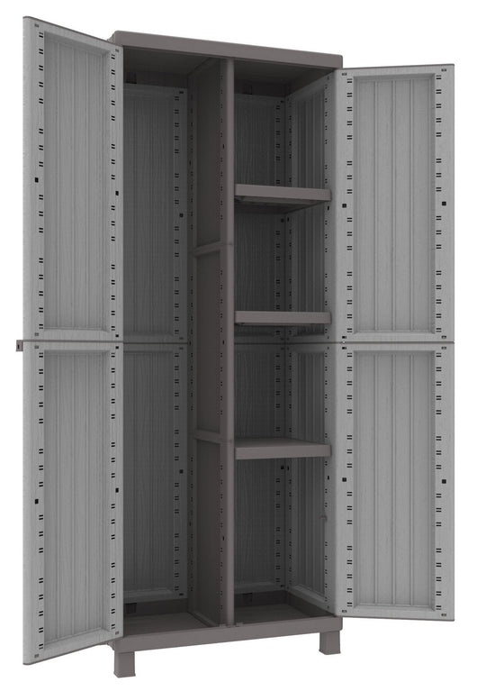 armadio terry "cwood" 2ante cm 68x39x170h tre ripiani con portascope 3680 cod:ferx.17314