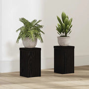 Supporto per piante 2 pcs Rovere Nero 10 x 10 x 18 cm 869228