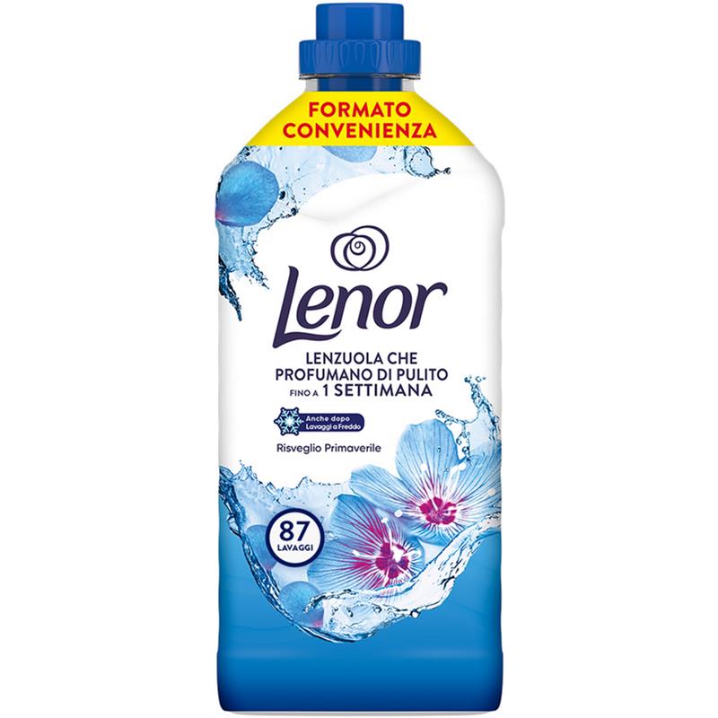 LENOR AMMORBIDENTE LENZUOLA CHE PROFUMANO DI PULITO FINO A 1 SETTIMANA FRAGRANZA RISVEGLIO PRIMAVERILE 87 LAVAGGI 1,827 L