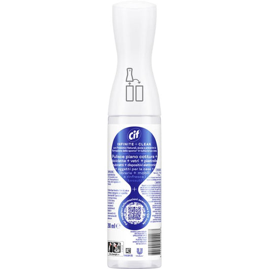 CIF SPRAY INFINITE+CLEAN FIOR DI LOTO E SALI MINERALI TRIGGER 280 ML TUTTO IN UNO PULITO A LUNGO PROBIOTICI NATURALI