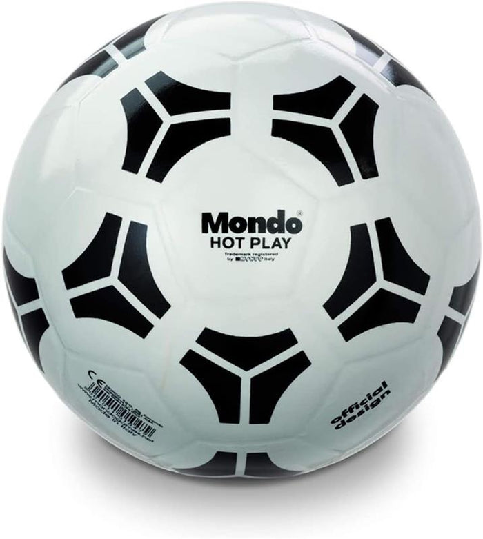 PALLONE TANGO HOT PLAY GIOCO DA ESTERNO CON SCRITTE E DECORI BIANCO E NERO DIAMETRO 22 CM