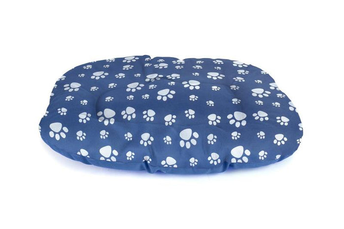 OPTIMO CUSCINO OVALE CON IMBOTTITURA FANTASIA E DISEGNI ZAMPETTE IN COLORAZIONE ASSORTITA 50 CM