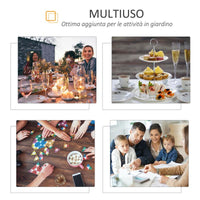 TAVOLO DA GIARDINO ALLUNGABILE CON STRUTTURA IN ALLUMINIO 135-270X90X75CM GRIGIO