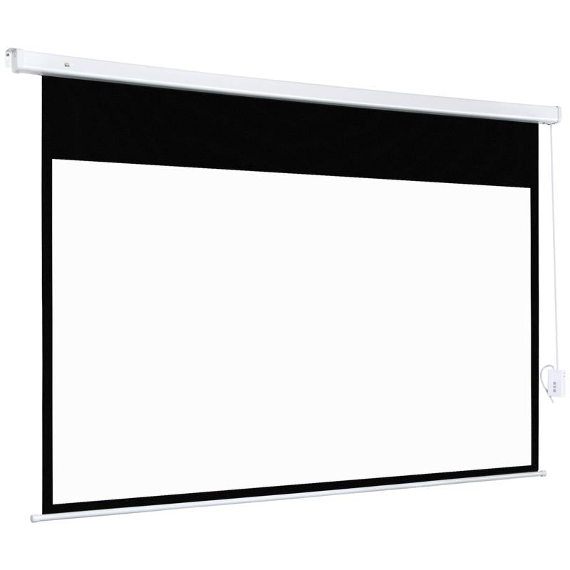 TELO PROIETTORE 100 POLLICI CON TELECOMANDO IN PVC E METALLO 247X7.5X168 CM BIANCO