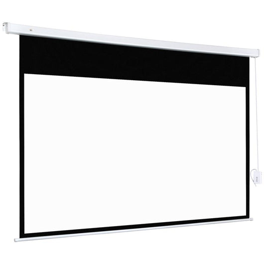 TELO PROIETTORE 100 POLLICI CON TELECOMANDO IN PVC E METALLO 247X7.5X168 CM BIANCO